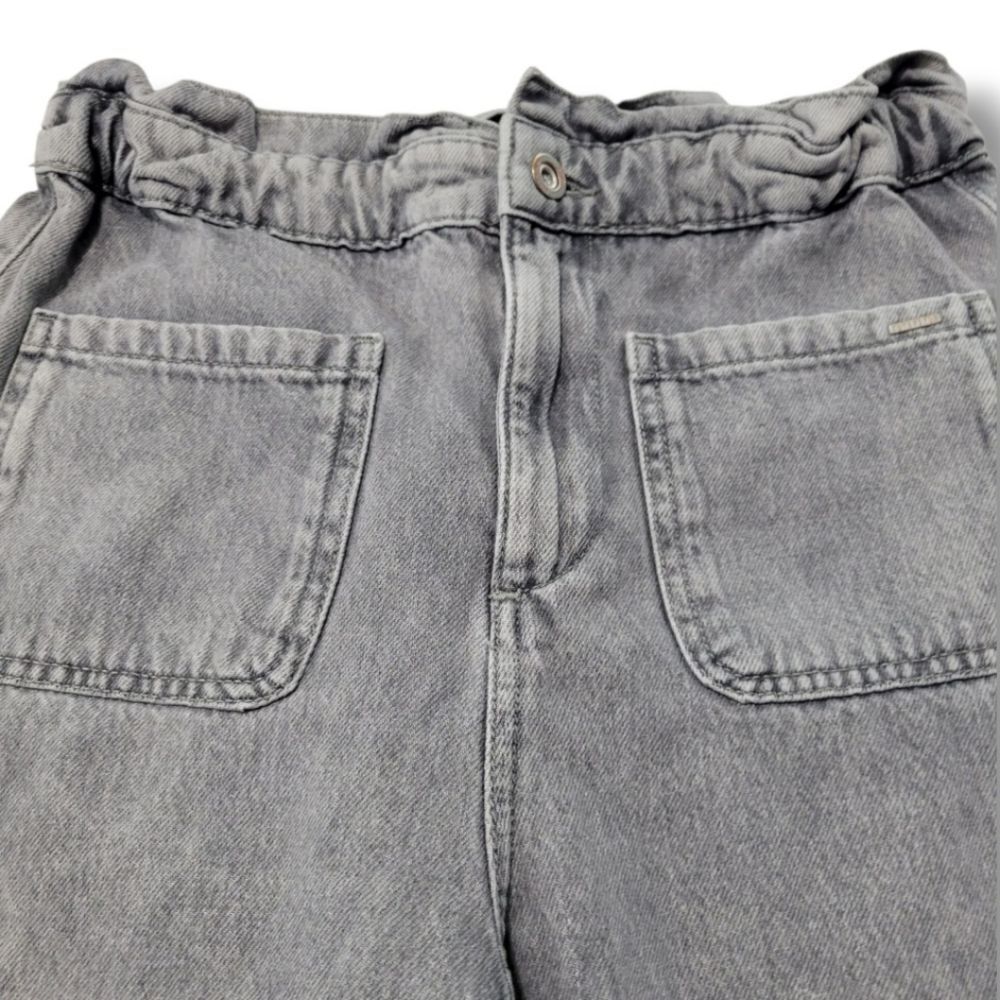 Zara Jeans Size 2 W28" x L26" Women's Zara Mom Jeans Paper Bag Waist Tapered Leg - Picture 4 of 6
